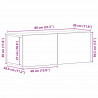 Szafka pod telewizor Czarny Dąb 80 x 30 x 30 cm