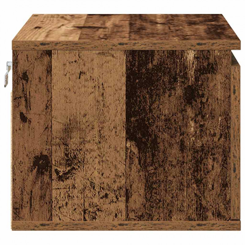 Ścienny stolik nocny z szufladą Stare drewno 50 x 36 x 30 cm