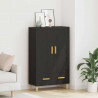 Highboard Czarny Dąb 70 x 31 x 115 cm Materiał drewnopochodny