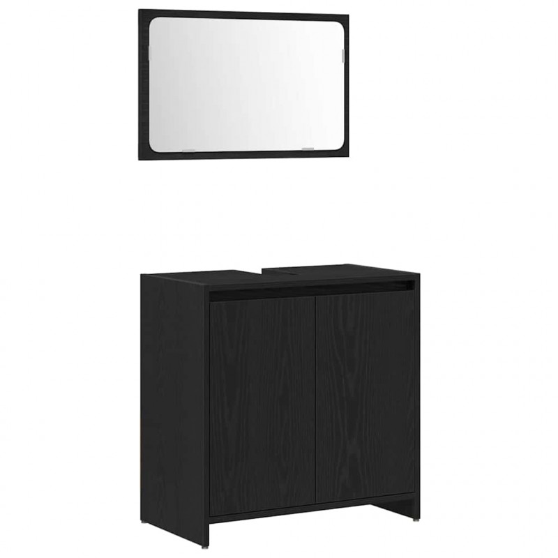 Szafka Łazienkowa z przechowywaniem Czarny Dąb 60 x 33 x 60 cm