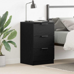 Szafka Nocna Czarny Dąb 40 x 65 x 65 cm Materiał drewnopochodny