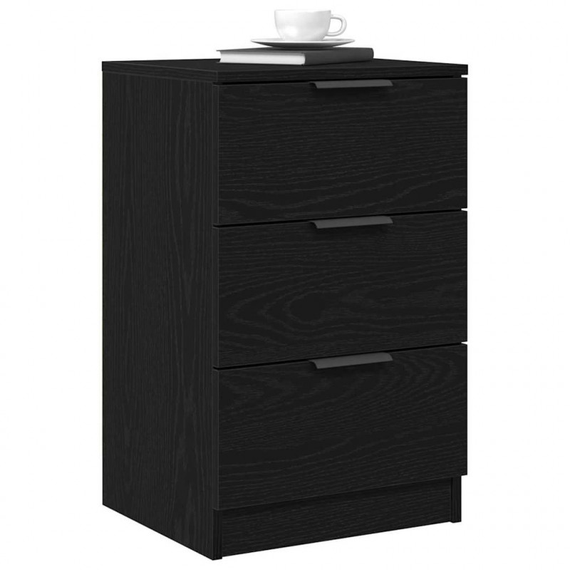 Szafka Nocna Czarny Dąb 40 x 65 x 65 cm Materiał drewnopochodny