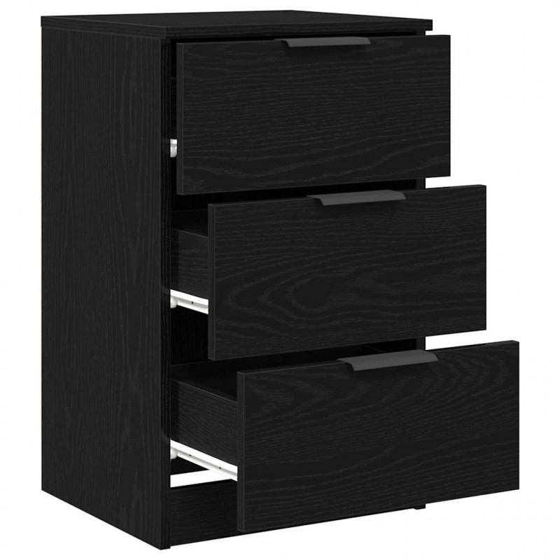 Szafka Nocna Czarny Dąb 40 x 65 x 65 cm Materiał drewnopochodny