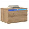 Ścienny stolik nocny 2 pcs Dąb rzemieślniczy 50 x 36 x 30 cm