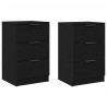 Szafka Nocna z szufladą 2 pcs Czarny Dąb 40 x 65 x 65 cm