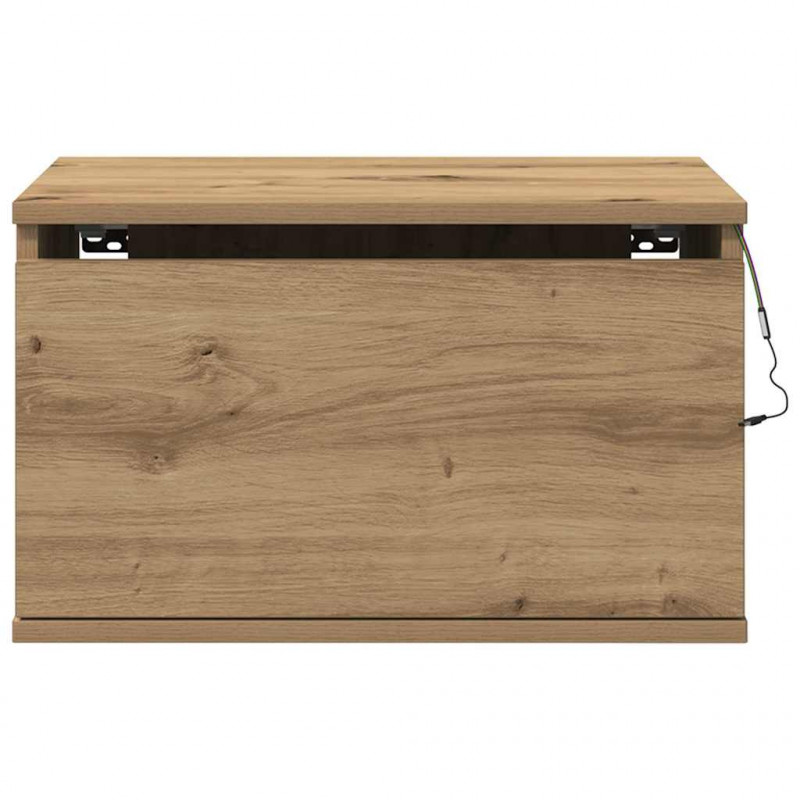 Ścienny stolik nocny 2 pcs Dąb rzemieślniczy 50 x 36 x 30 cm