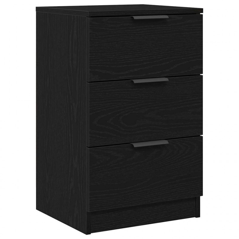 Szafka Nocna z szufladą 2 pcs Czarny Dąb 40 x 65 x 65 cm