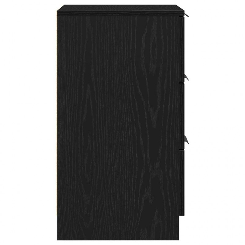Szafka Nocna z szufladą 2 pcs Czarny Dąb 40 x 65 x 65 cm