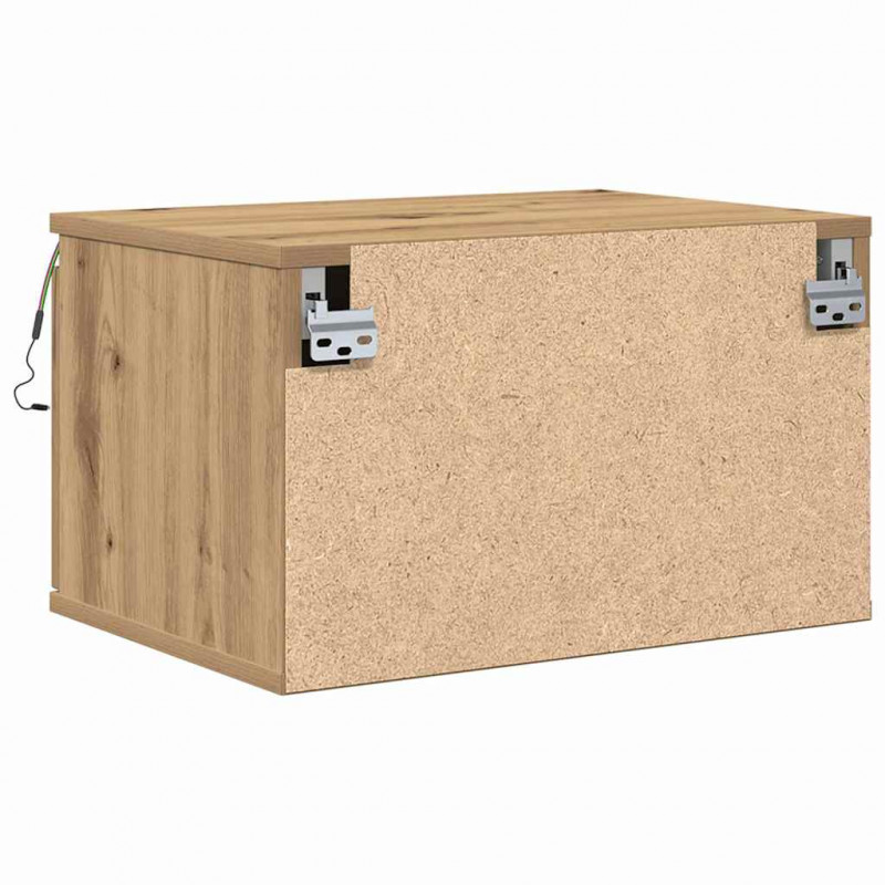Ścienny stolik nocny 2 pcs Dąb rzemieślniczy 50 x 36 x 30 cm