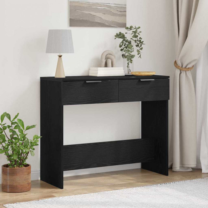 Konsola Czarny Dąb 30 x 36 x 75 cm Materiał drewnopochodny