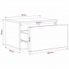 Ścienny stolik nocny 2 pcs Dąb rzemieślniczy 50 x 36 x 30 cm