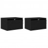 Ścienny stolik nocny 2 pcs Czarny Dąb 50 x 36 x 30 cm