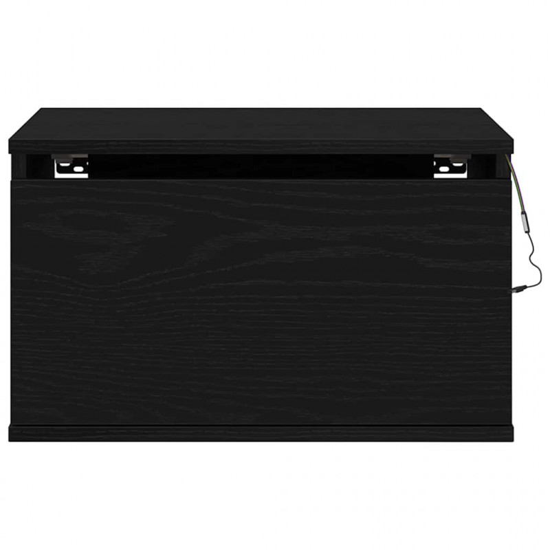 Ścienny stolik nocny 2 pcs Czarny Dąb 50 x 36 x 30 cm