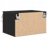 Ścienny stolik nocny 2 pcs Czarny Dąb 50 x 36 x 30 cm