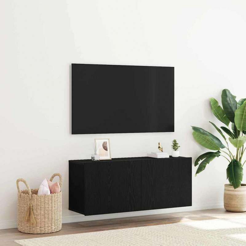 Zestaw szafek RTV Czarny Dąb 100 x 30 x 41 cm