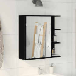 Szafka z lustrem do łazienki Czarny Dąb 62,5 x 20,5 x 64 cm