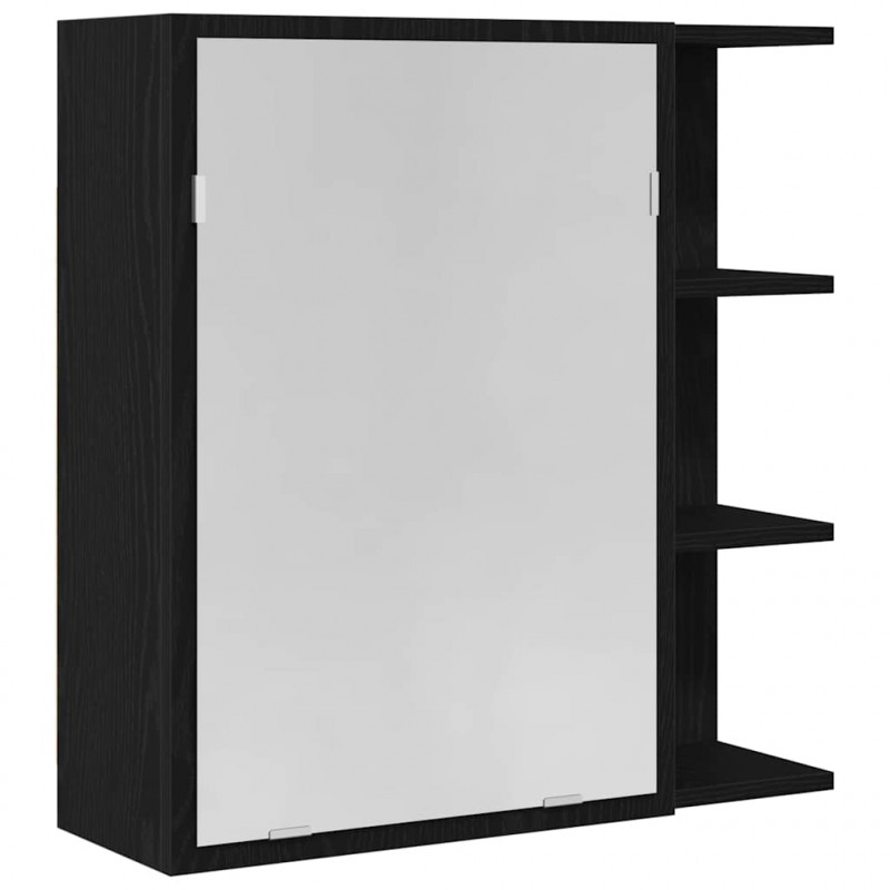 Szafka z lustrem do łazienki Czarny Dąb 62,5 x 20,5 x 64 cm