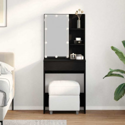 Toaletka Czarny Dąb 60 x 40 x 140 cm Materiał drewnopochodny