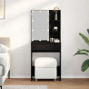 Toaletka Czarny Dąb 60 x 40 x 140 cm Materiał drewnopochodny