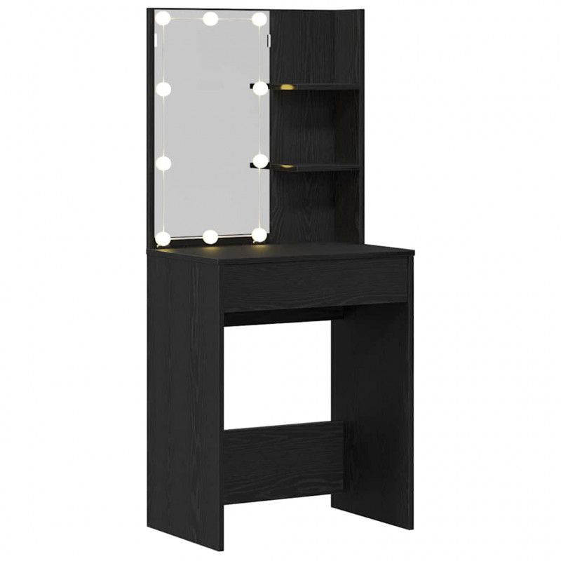 Toaletka Czarny Dąb 60 x 40 x 140 cm Materiał drewnopochodny
