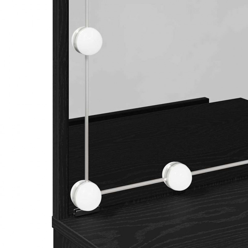 Toaletka Czarny Dąb 60 x 40 x 140 cm Materiał drewnopochodny