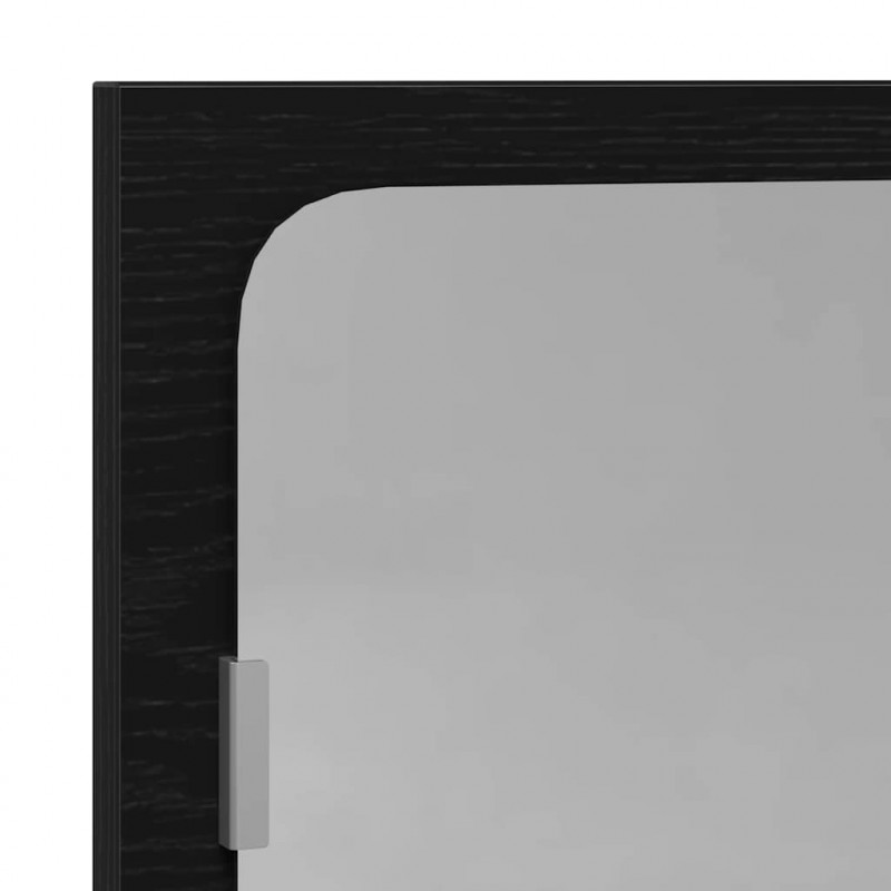 Lustro łazienkowe, czarny dąb, 40x10,5x37 cm