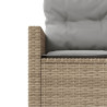 Sofa ogrodowa z poduszkami, okrągła, beżowy rattan PE