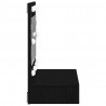 Szafka z lustrem Ze LED Lights Czarny Dąb 90 x 31,5 x 62 cm