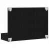 Szafka z lustrem Ze LED Lights Czarny Dąb 90 x 31,5 x 62 cm