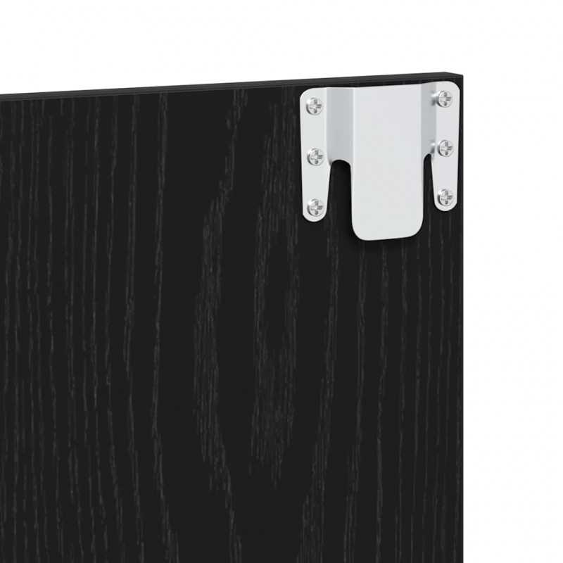 Szafka z lustrem Ze LED Lights Czarny Dąb 90 x 31,5 x 62 cm
