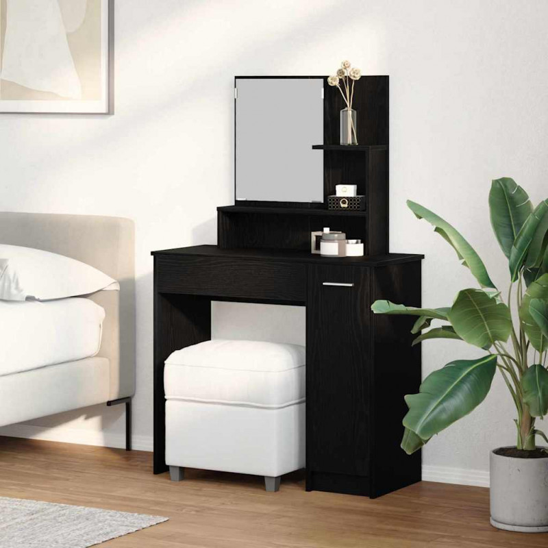 Toaletka Czarny Dąb 86,5 x 35 x 136 cm Materiał drewnopochodny