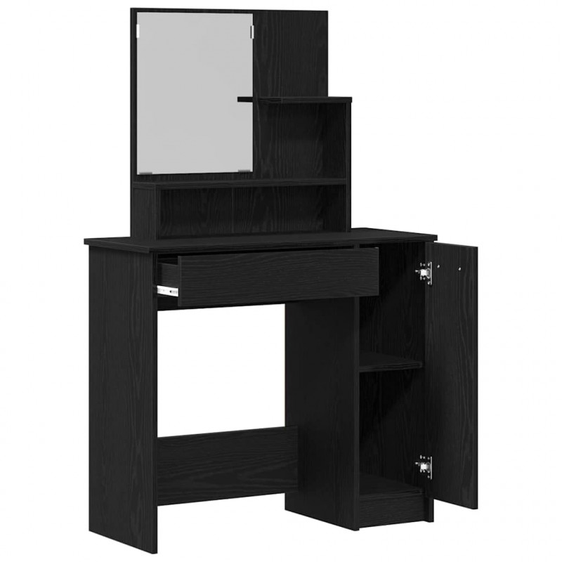 Toaletka Czarny Dąb 86,5 x 35 x 136 cm Materiał drewnopochodny