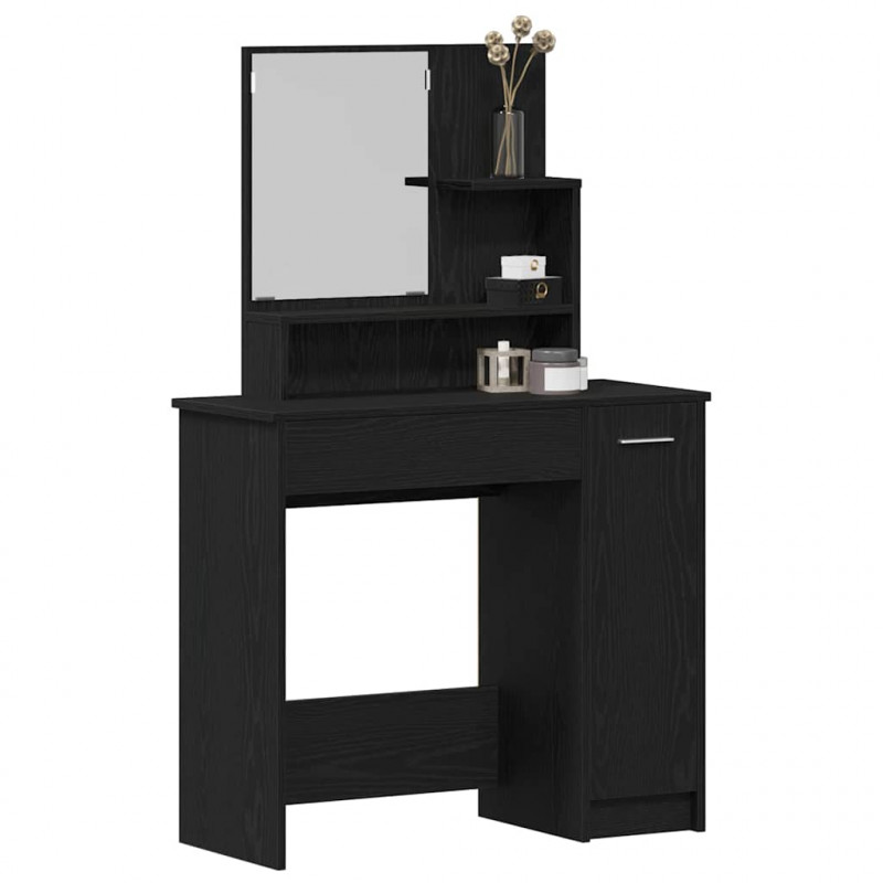 Toaletka Czarny Dąb 86,5 x 35 x 136 cm Materiał drewnopochodny
