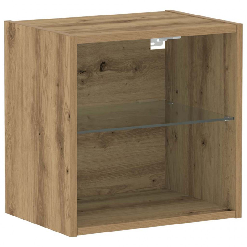 Półka wisząca z oświetleniem LED Brązowy 40 x 28,5 x 40 cm