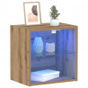 Półka wisząca z oświetleniem LED Brązowy 40 x 28,5 x 40 cm
