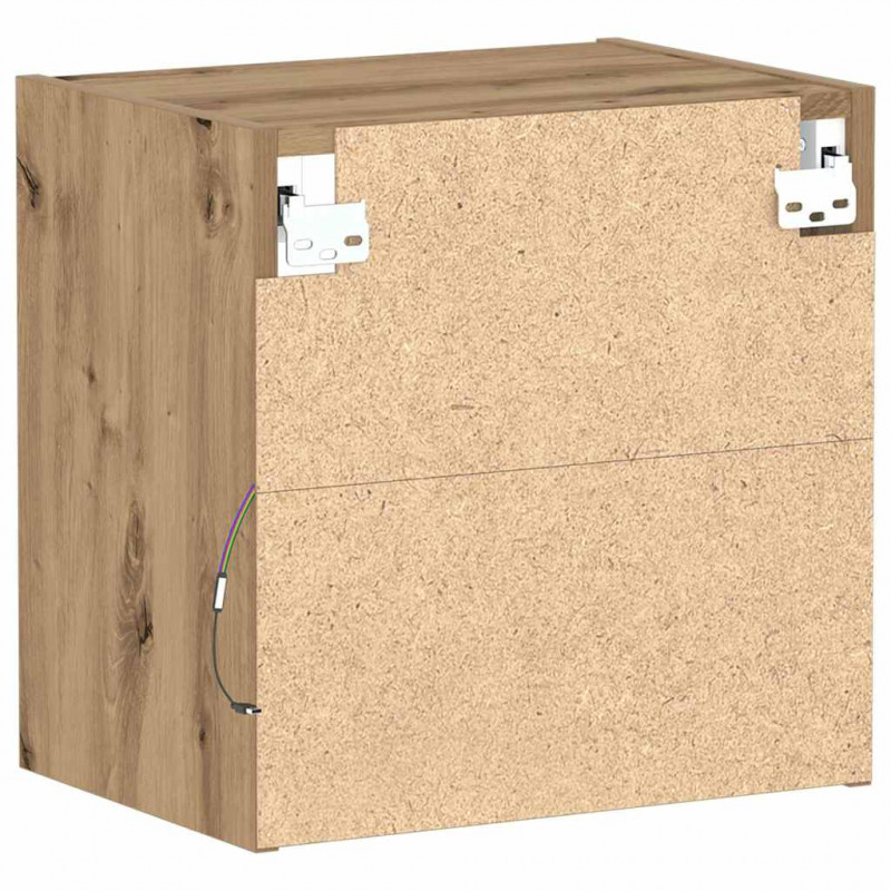 Półka wisząca z oświetleniem LED Brązowy 40 x 28,5 x 40 cm