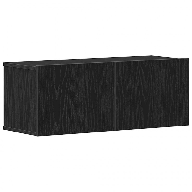 Szafka pod telewizor 2 pcs Czarny Dąb 80 x 30 x 30 cm