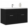 Szafka umywalkowa z drzwiami Czarny Dąb Materiał drewnopochodny