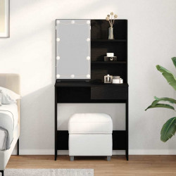 Toaletka Czarny Dąb 74,5 x 40 x 141 cm Materiał drewnopochodny