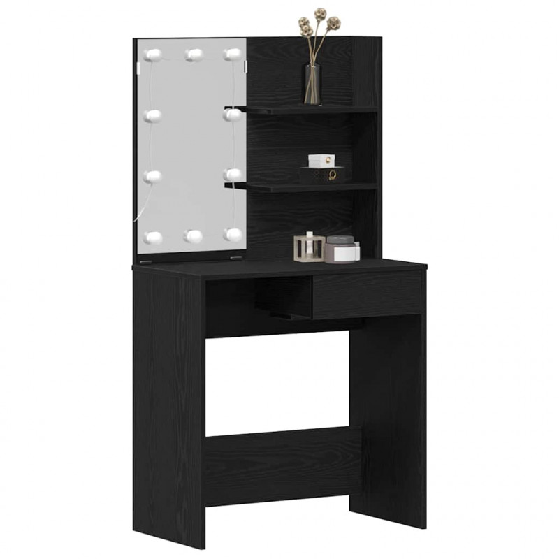 Toaletka Czarny Dąb 74,5 x 40 x 141 cm Materiał drewnopochodny