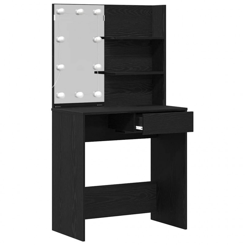 Toaletka Czarny Dąb 74,5 x 40 x 141 cm Materiał drewnopochodny