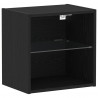Półka wisząca z oświetleniem LED Czarny 40 x 28,5 x 40 cm