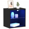 Półka wisząca z oświetleniem LED Czarny 40 x 28,5 x 40 cm