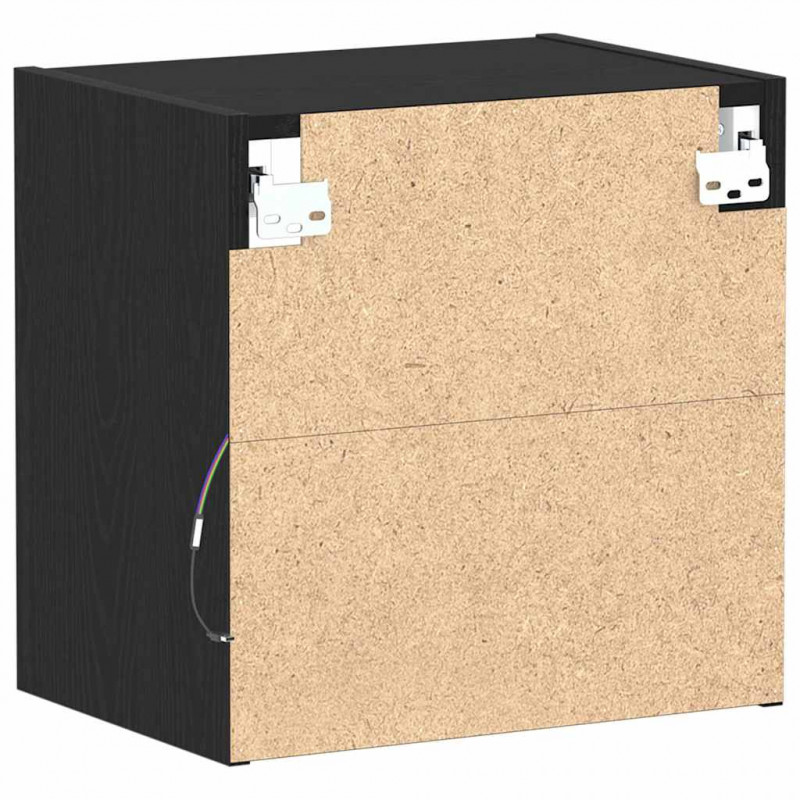Półka wisząca z oświetleniem LED Czarny 40 x 28,5 x 40 cm