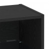 Półka wisząca z oświetleniem LED Czarny 40 x 28,5 x 40 cm