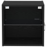 Półka wisząca z oświetleniem LED 2 pcs Czarny 40 x 28,5 x 40 cm