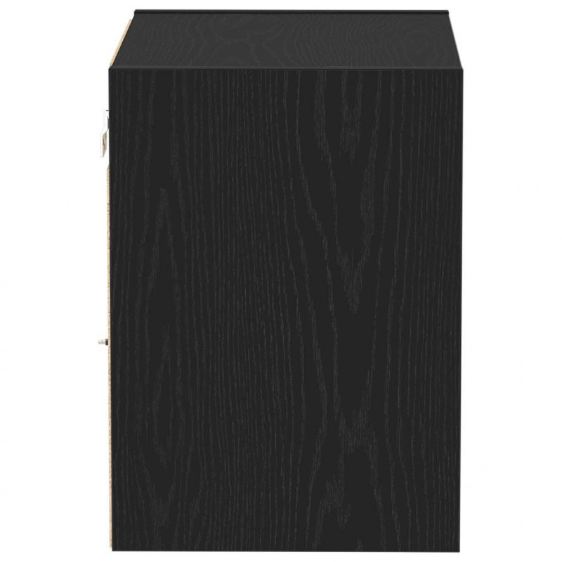Półka wisząca z oświetleniem LED 2 pcs Czarny 40 x 28,5 x 40 cm
