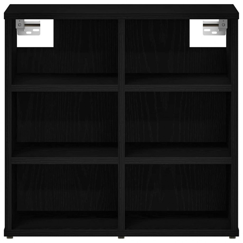 Szafka na buty z półką 2 pcs Czarny Dąb 52 x 30 x 50,5 cm