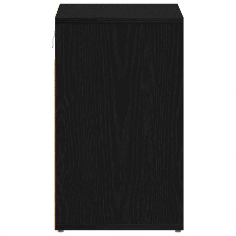 Szafka na buty z półką 2 pcs Czarny Dąb 52 x 30 x 50,5 cm