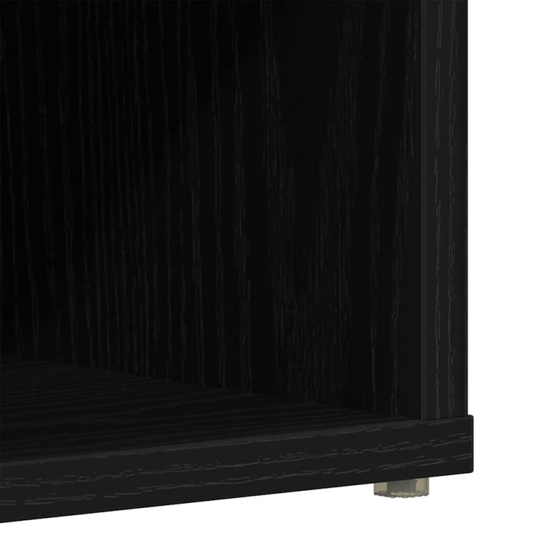 Szafka na buty z półką 2 pcs Czarny Dąb 52 x 30 x 50,5 cm